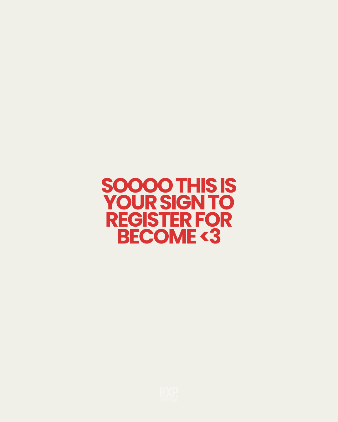 Soooo this is your sign to register