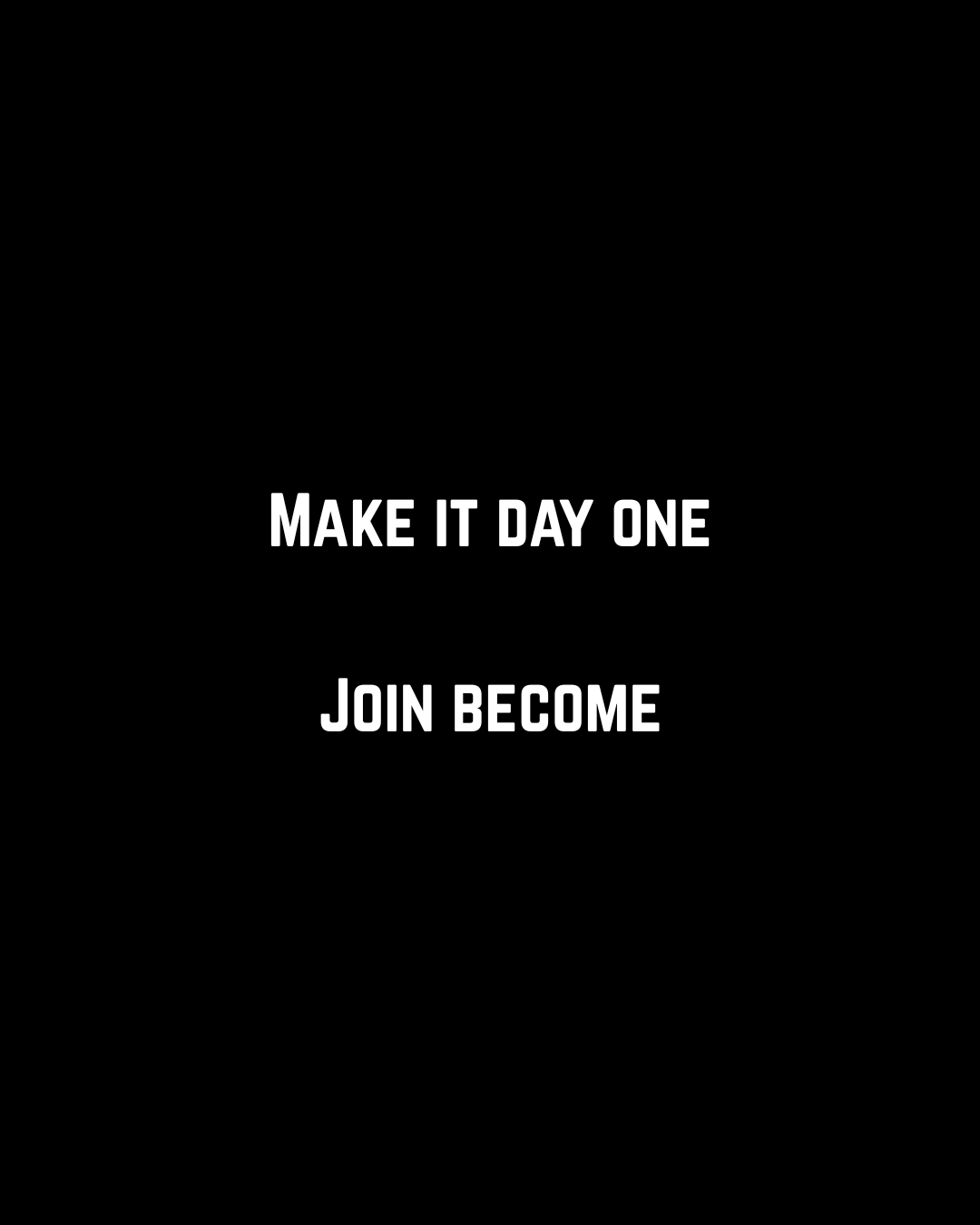 It can be the start